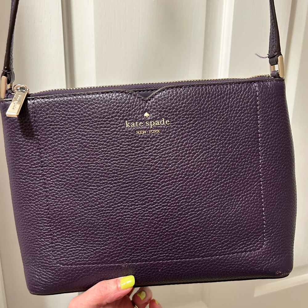 Kate Spade Purple Leather Crossbody Bag